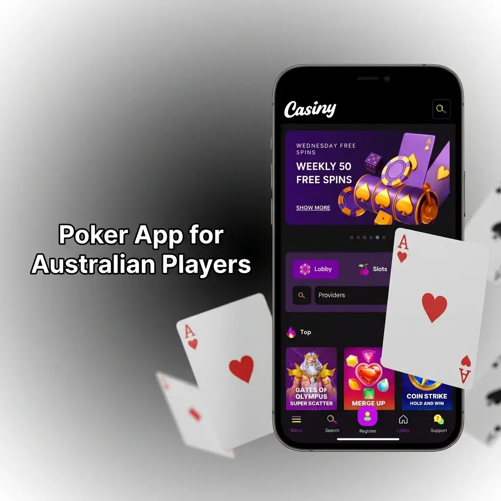 Casiny poker app running on mobile and desktop