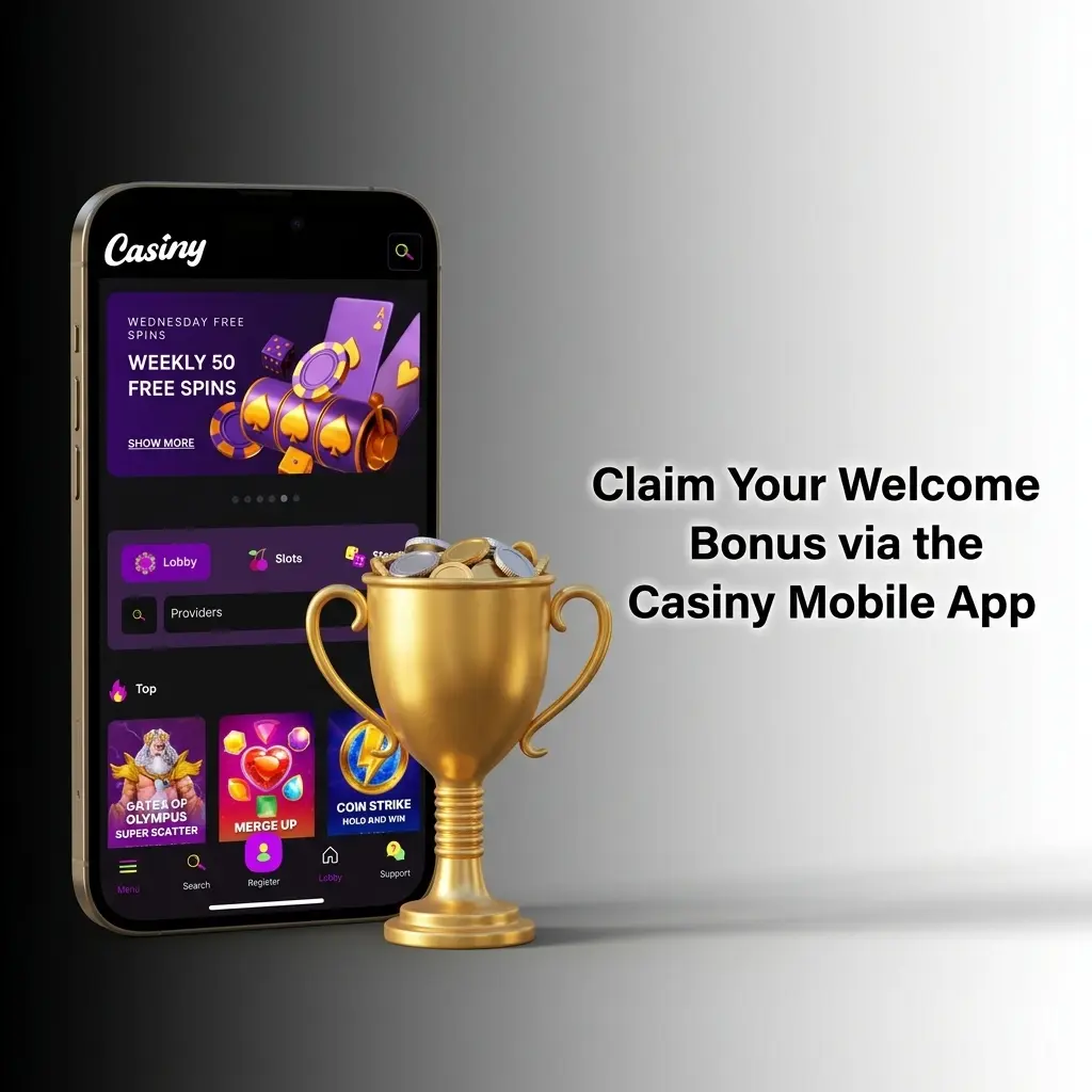 Casiny mobile app on a smartphone