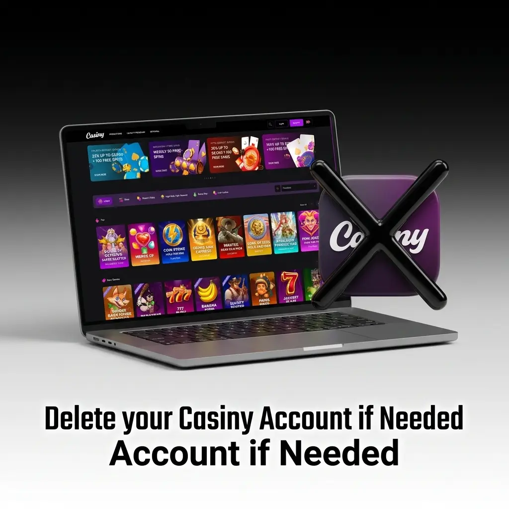 Player reviewing account closure options on Casiny