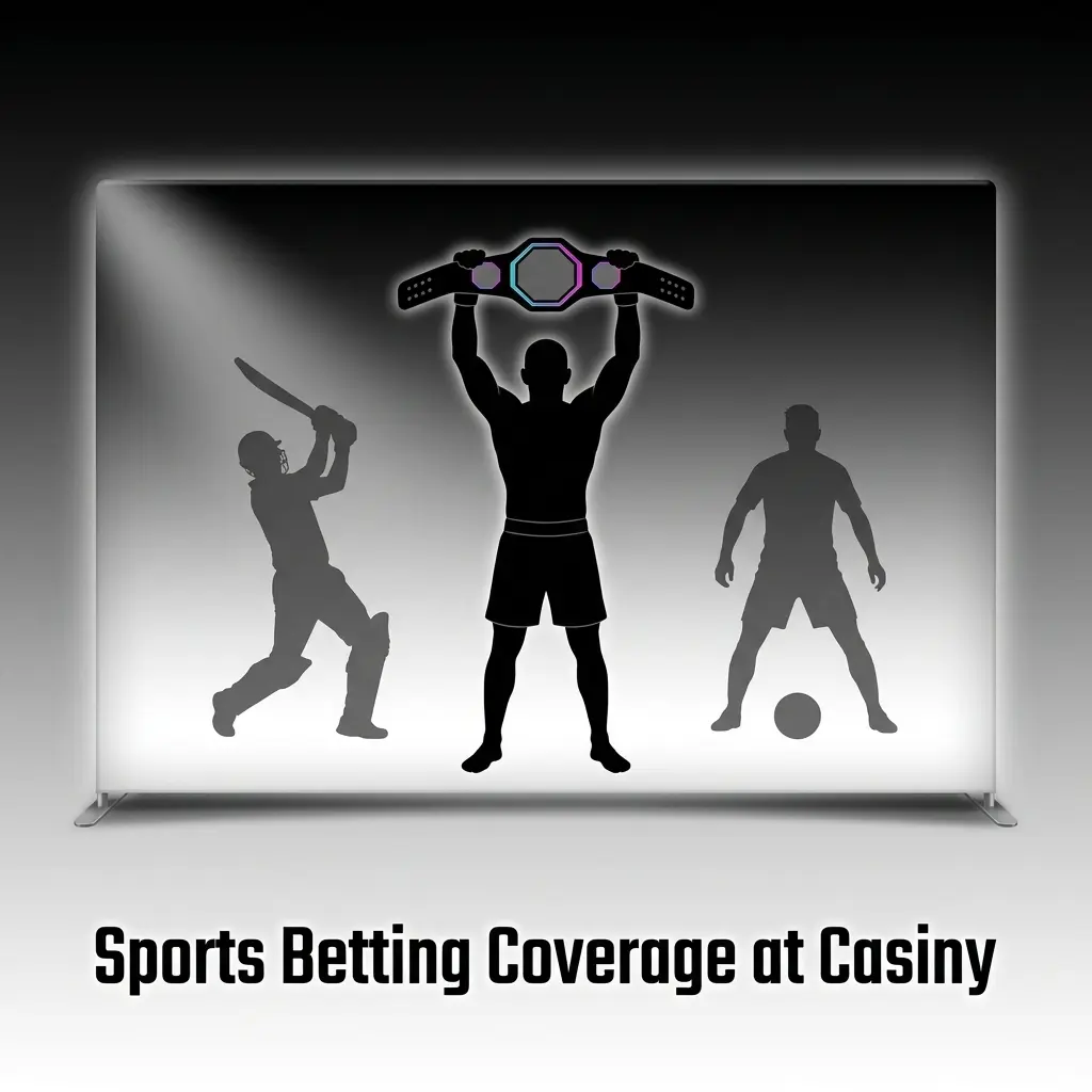 Casiny sportsbook homepage showing 30+ sports and live wagering markets for Australian punters, including cricket, AFL, and rugby.