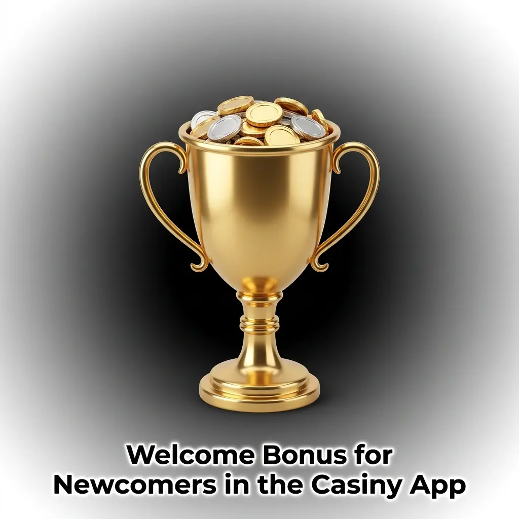 Casiny app welcome bonus screen